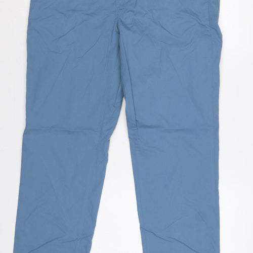 Marks & Spencer Men's Blue 34/33 Regular Fit Chino Trousers