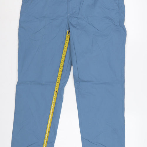 Marks & Spencer Men's Blue 34/33 Regular Fit Chino Trousers