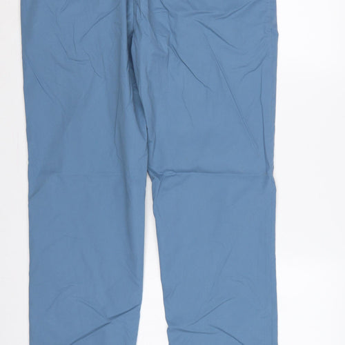 Marks & Spencer Men's Blue 34/33 Regular Fit Chino Trousers