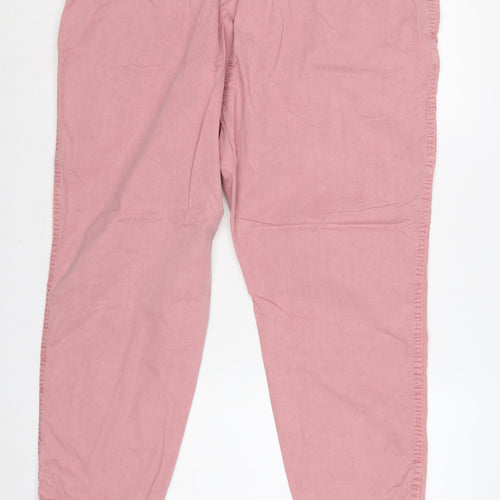 M&S Women’s Pink Chino Trousers UK 20 Short 100% Cotton