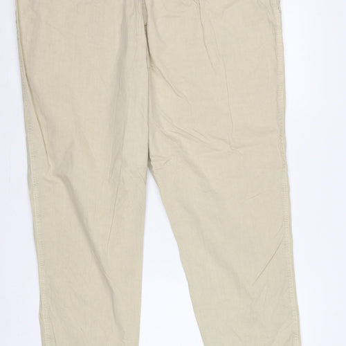 Marks and Spencer Women’s Beige UK 22 Regular Cotton Chino Trousers NWT