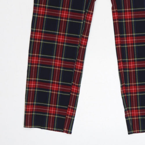 Zara Women’s Multicoloured Plaid Tapered Trousers UK 12