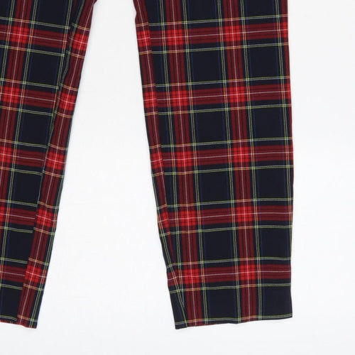 Zara Women’s Multicoloured Plaid Tapered Trousers UK 12