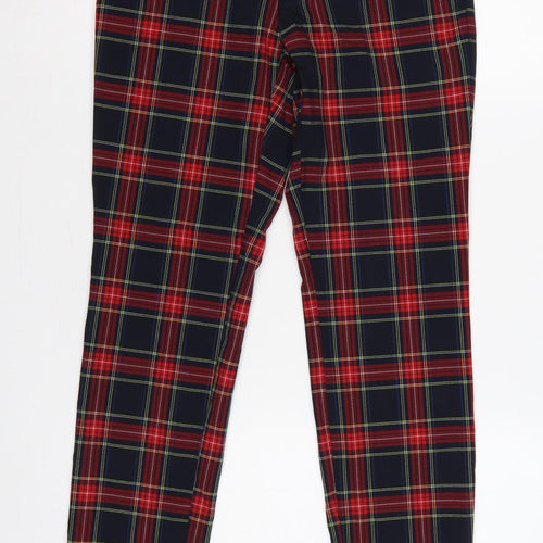 Zara Women’s Multicoloured Plaid Tapered Trousers UK 12