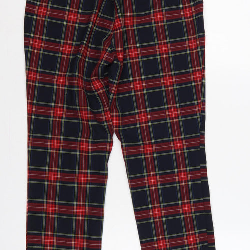 Zara Women’s Multicoloured Plaid Tapered Trousers UK 12