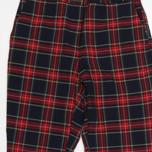 Zara Women’s Multicoloured Plaid Tapered Trousers UK 12
