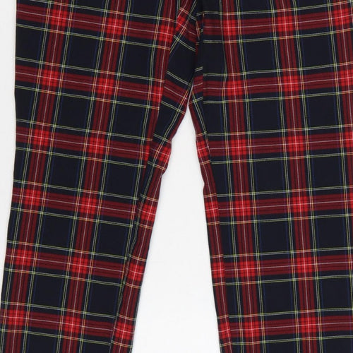 Zara Women’s Multicoloured Plaid Tapered Trousers UK 12