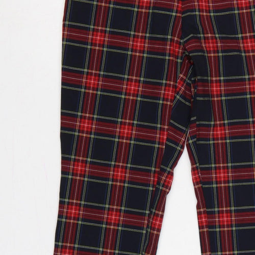 Zara Women’s Multicoloured Plaid Tapered Trousers UK 12
