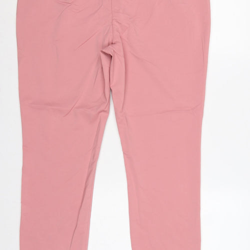 M&S Women Pink UK 16 The Mia Slim Tapered Tailored Trousers