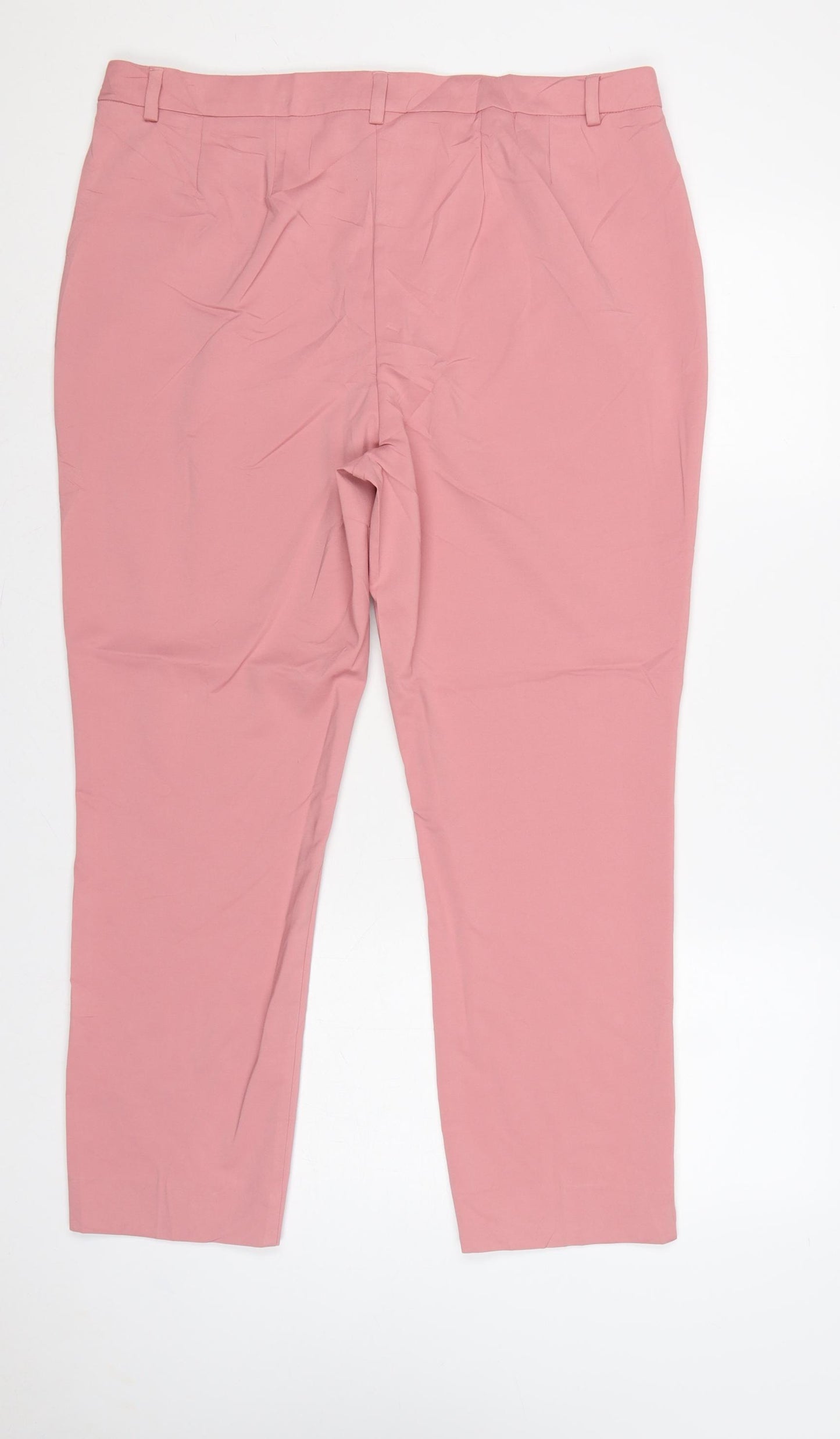 M&S Women Pink UK 16 The Mia Slim Tapered Tailored Trousers