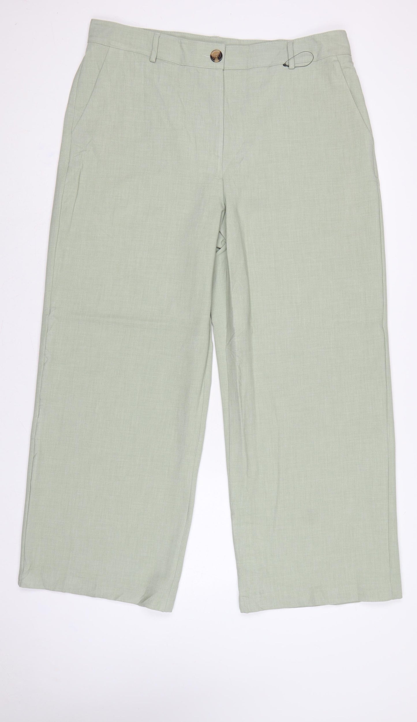 M&S Collection Women’s Green Size 20 Wide-Leg Dress Trousers