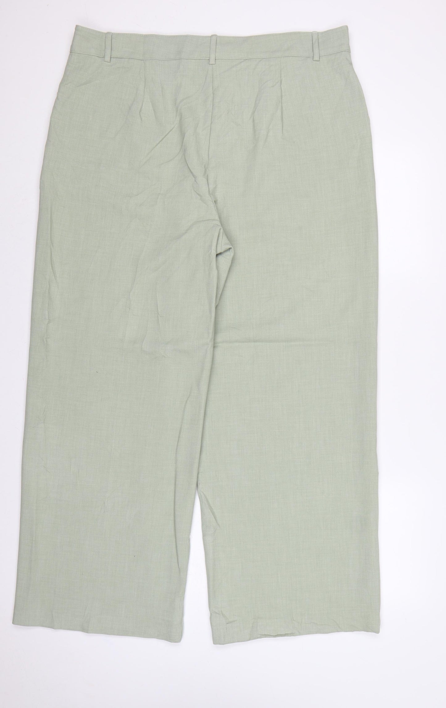 M&S Collection Women’s Green Size 20 Wide-Leg Dress Trousers