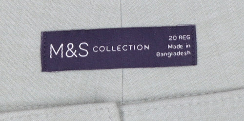 M&S Collection Women’s Green Size 20 Wide-Leg Dress Trousers