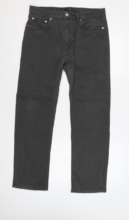 Marks & Spencer Men’s Black 34/31 Straight Stretch Jeans