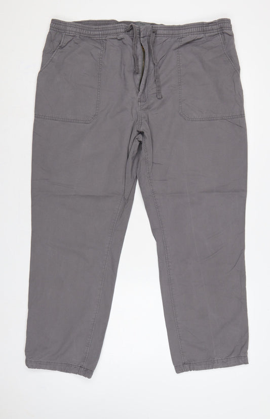 Marks and Spencer Men's Grey 44in Cotton Jogger Trousers 29in Leg