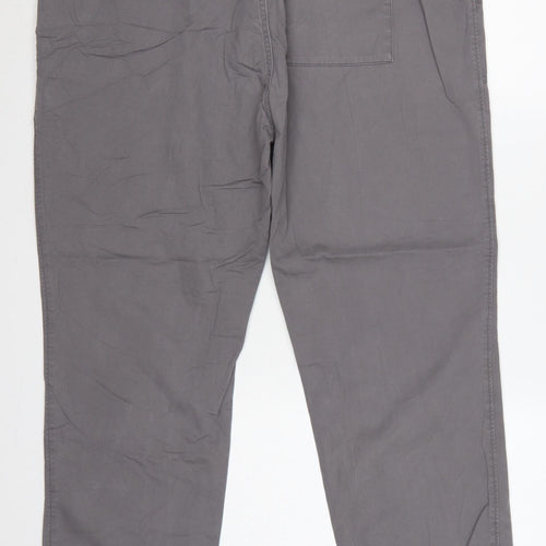 Marks and Spencer Men's Grey 44in Cotton Jogger Trousers 29in Leg