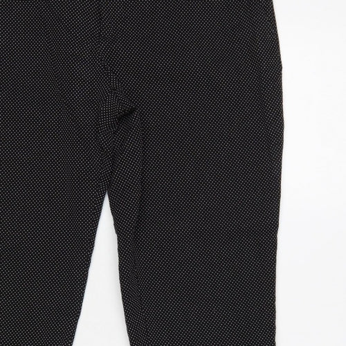 ZARA Women’s Black Polka Dot High Rise Skinny Trousers UK 10