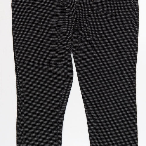 ZARA Women’s Black Polka Dot High Rise Skinny Trousers UK 10