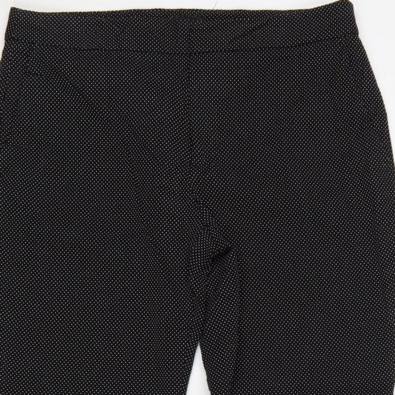 ZARA Women’s Black Polka Dot High Rise Skinny Trousers UK 10