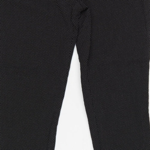ZARA Women’s Black Polka Dot High Rise Skinny Trousers UK 10