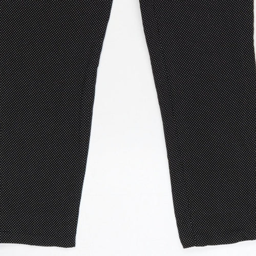 ZARA Women’s Black Polka Dot High Rise Skinny Trousers UK 10