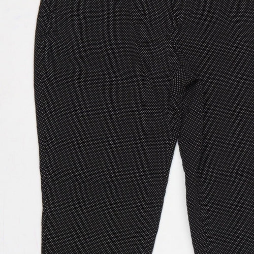 ZARA Women’s Black Polka Dot High Rise Skinny Trousers UK 10