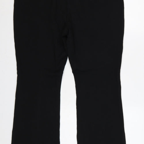 M&S Women’s Black UK 18 Regular Flared Tailored Work Trousers