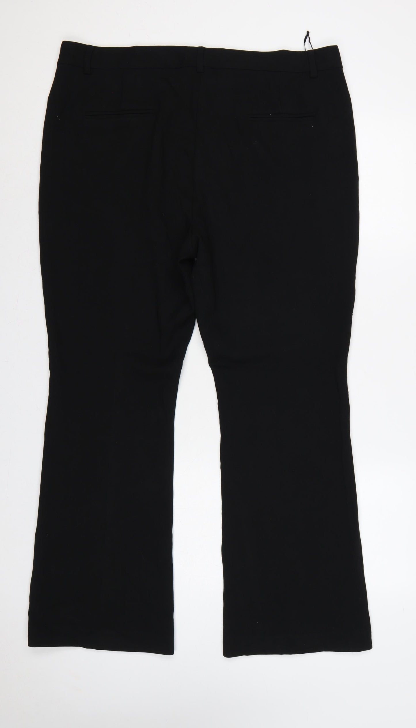 M&S Women’s Black UK 18 Regular Flared Tailored Work Trousers