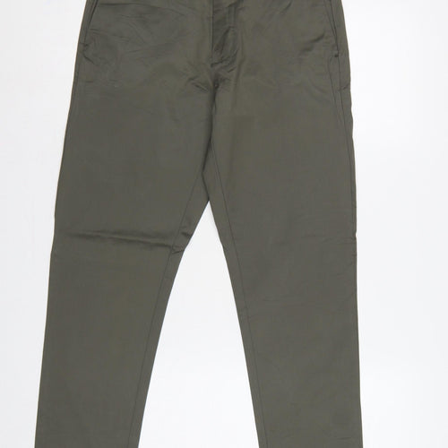 DKNY Men’s Green 29/30 Stretch Chino Straight Trousers