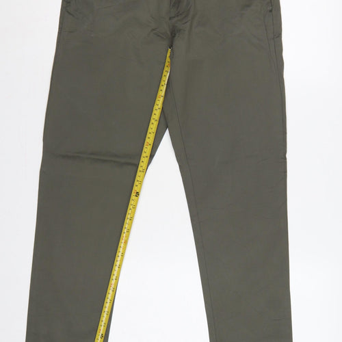 DKNY Men’s Green 29/30 Stretch Chino Straight Trousers