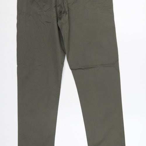DKNY Men’s Green 29/30 Stretch Chino Straight Trousers