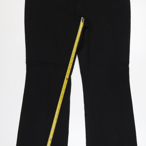 Marks & Spencer Women's Black UK 16 Short Bootcut Trousers