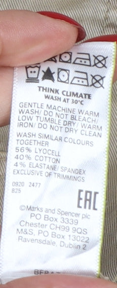 M&S Women’s Beige UK 18 Short Cargo Jogger Trousers Pockets