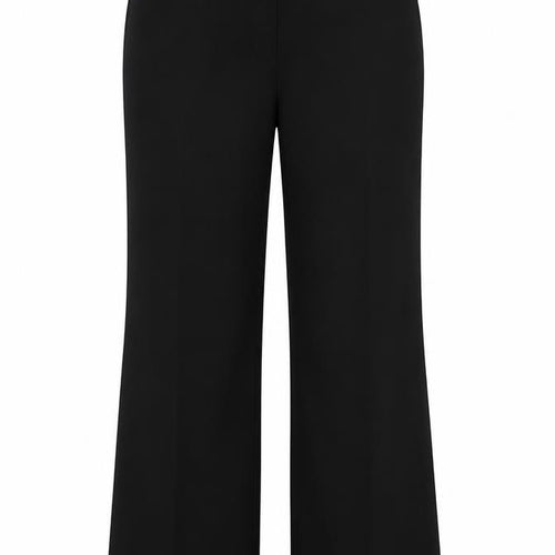 South Women Black UK 14 Wide-Leg Tailored Dress Trousers
