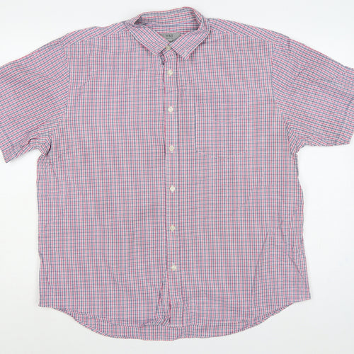 Marks & Spencer Men Multicoloured XL Classic Check Short Sleeve Shirt