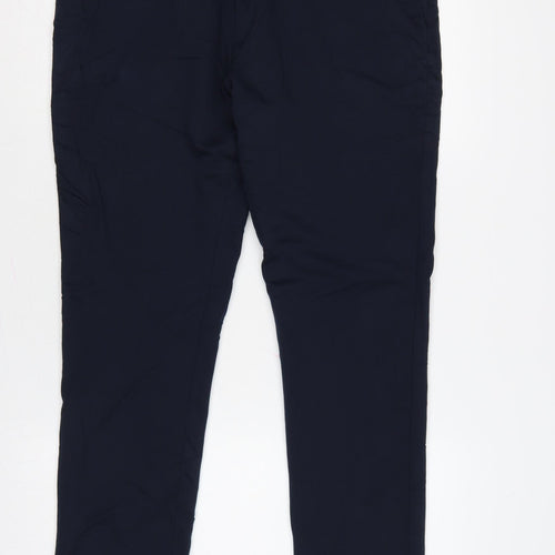 M&S Autograph Men's Blue 36in Slim Fit Chino Trousers Short 29in