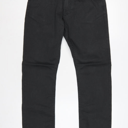 Marks and Spencer Men Black 30W 31L Slim Straight Stretch Jeans