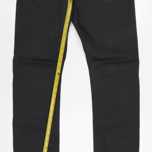 Marks and Spencer Men Black 30W 31L Slim Straight Stretch Jeans