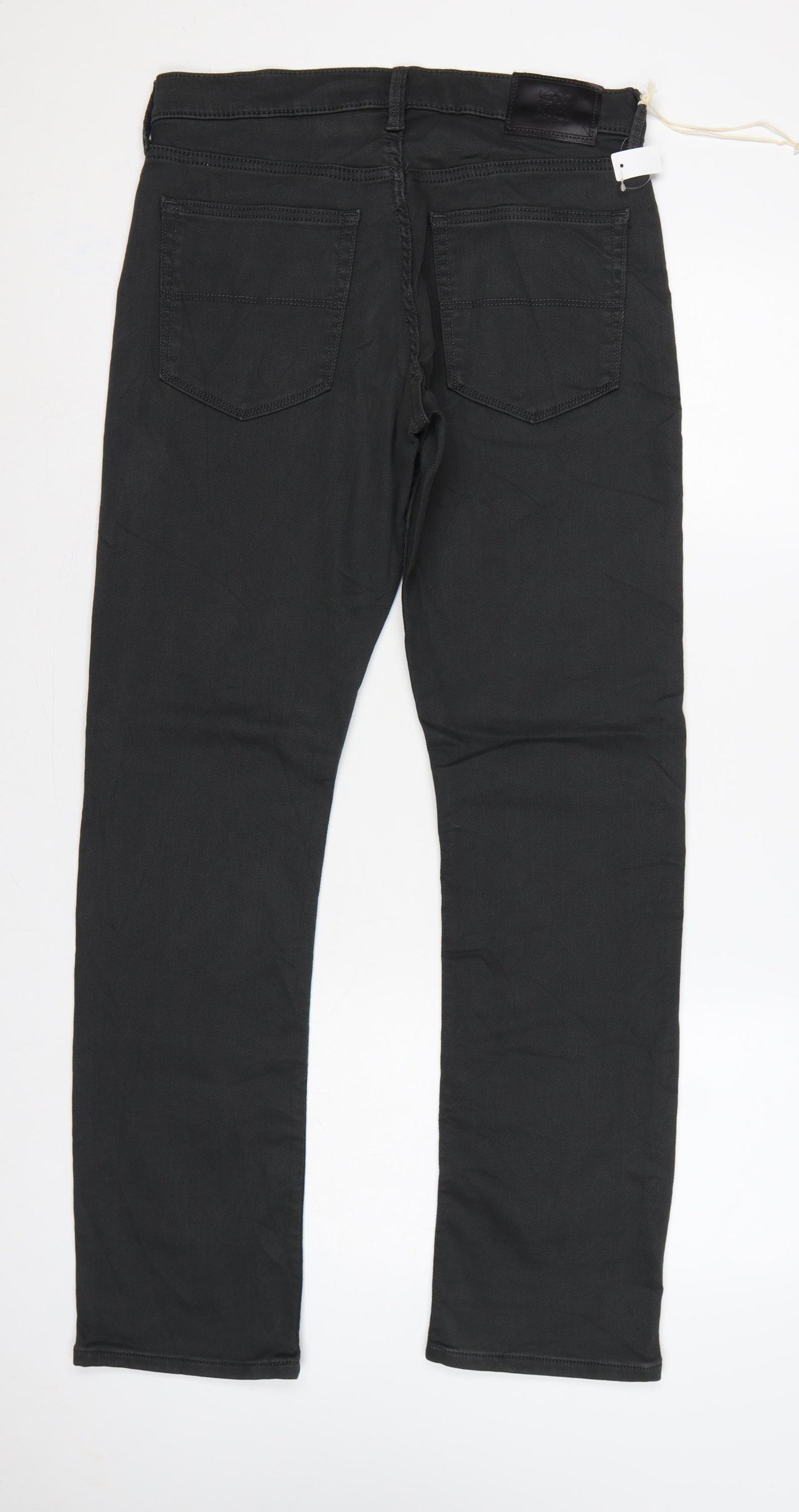 Marks and Spencer Men Black 30W 31L Slim Straight Stretch Jeans
