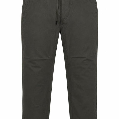 Marks and Spencer Men's Green XL Straight Fit Drawstring Trousers