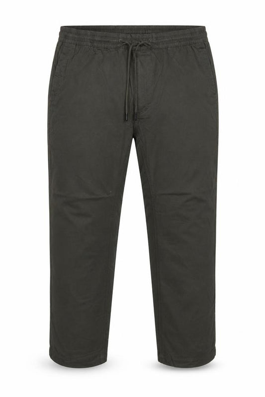 Marks and Spencer Men's Green XL Straight Fit Drawstring Trousers