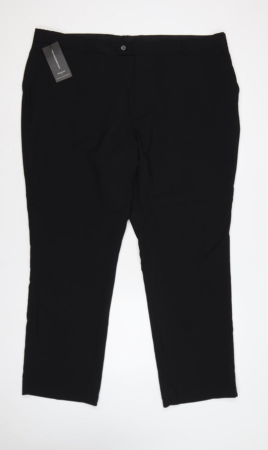 Taylor & Wright Men’s Black 44R Regular Straight Dress Trousers