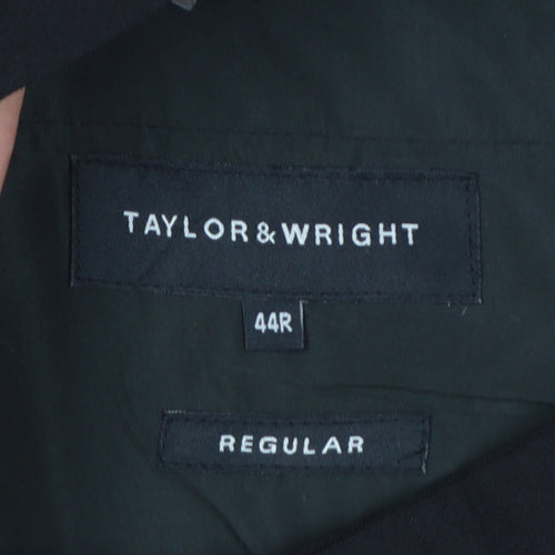 Taylor & Wright Men’s Black 44R Regular Straight Dress Trousers