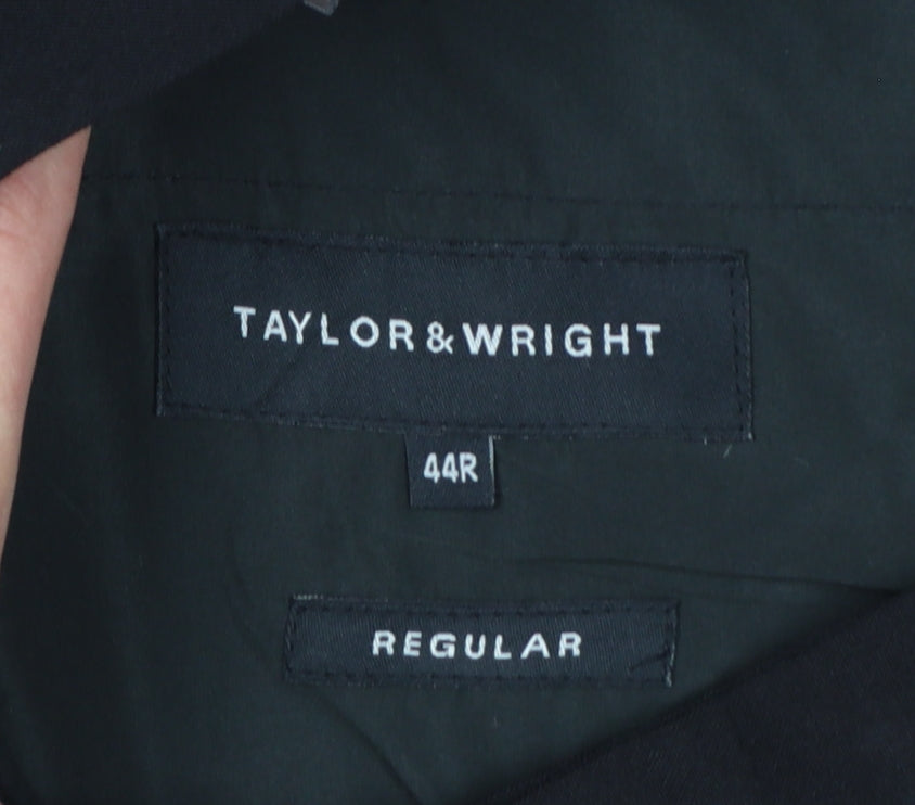 Taylor & Wright Men’s Black 44R Regular Straight Dress Trousers