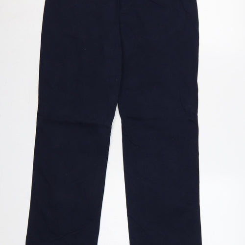 Marks and Spencer Women Blue UK 10 Regular Straight Chino Trousers