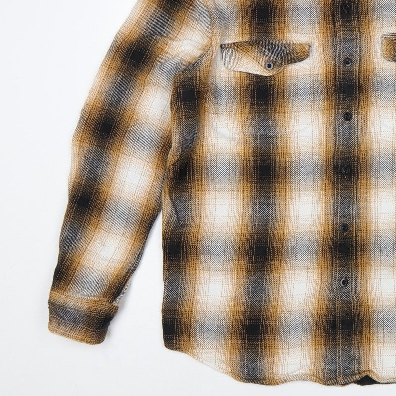 Additional view of American Eagle Men’s L Brown Plaid Classic Fit Flannel Button-Up Shirt