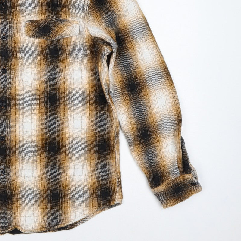 Additional view of American Eagle Men’s L Brown Plaid Classic Fit Flannel Button-Up Shirt