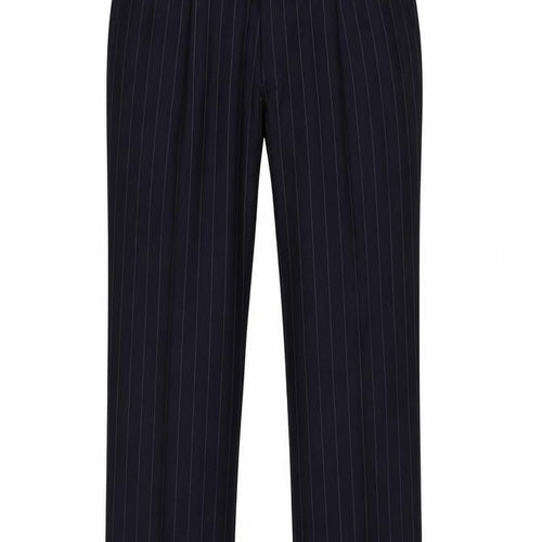 Marks & Spencer Men Blue Pinstripe Wool Dress Trousers 34 33