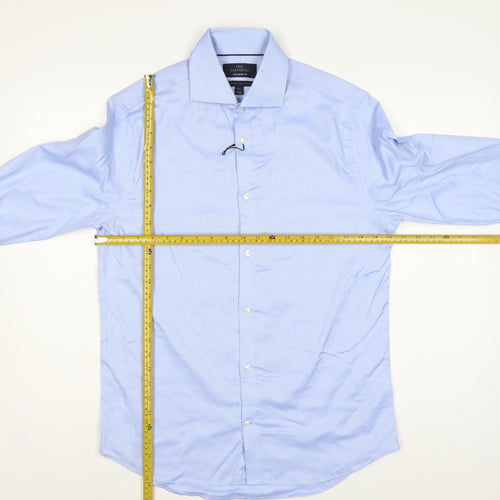 Marks & Spencer Men's Blue 15.5 Tailored Fit French Cuff Dress Shirt