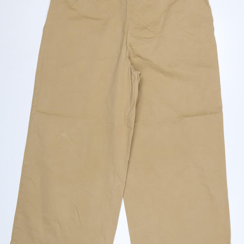 M&S Women’s Beige UK 20 High Rise Wide Leg Belted Trousers